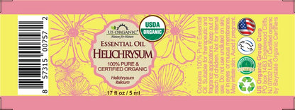US Organic Helichrysum Essential Oil, USDA Certified Organic, Steam Distilled, Sourced from The Balkan Peninsula, High end Essential Oil (5 ml)