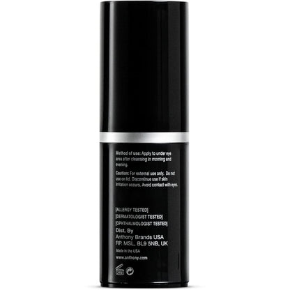 Anthony High Performance Eye Cream. Anti-Aging Continous Moisture with Vitamin A, C, and E, Caffeine, Jojoba, and Squalane. Reduces Puffiness and Appearance of Dark Circles and Fine Lines (0.5 Fl Oz)