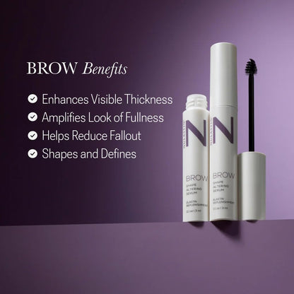 NULASTIN Eyebrow Serum for Thicker Looking Brows - BROW Shape Altering Serum - Reduce Shed & Encourage Fuller, More Youthful-Looking Brows - With Keratin & Peptides (2 Count, 0.1 fl oz each)