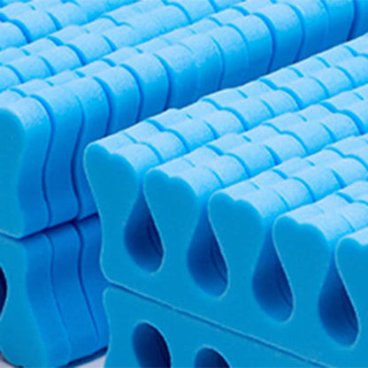 100PCS Sponge Toe Separator, Soft Toe Spreader Nail Art Finger Separator Divider Spacer Manicure Pedicure Tool for Nail Polish (Blue)