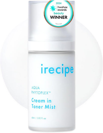 Aqua Phytoplex Cream in Toner Mist Long Lasting Deep Hydration, All-in-One Facial Mist for All Skin Type Unscented Clean Beauty, Vegan, Cruelty Free, Korean Skincare (60ml / 2.02 oz)