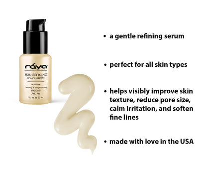 RAYA Skin Refining Concentrate (R-511) | Facial Serum for All Skin Types - Exfoliating, Pore-Minimizing & Complexion-Smoothing | Includes Vitamin C, Antioxidant, Anti Aging & Brightening Serum