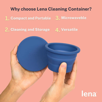 Lena Menstrual Cup Sterilizer Case, Compact, Collapsible Silicone Container for Cleaning Period Cup & Menstrual Disc, Travel, Home and Dorm, Menstrual Cup Cleaner, Feminine Care, Light Purple