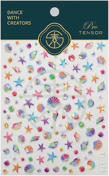 Beach Nail Stickers for Nail Art Summer Seashell Starfish Nail Decals Shell Light Ocean Stickers for Nails Designs Self Adhesive Nail Art Supplies & Decorations for Women Girls 1 Sheet