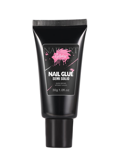 30ML Strong Nail Glue for Press On Nail Tips, Glue Gel for False Nails Fake Acrylic Nail, Upgraded Quick Drying, No Lamp Needed, Long Lasting