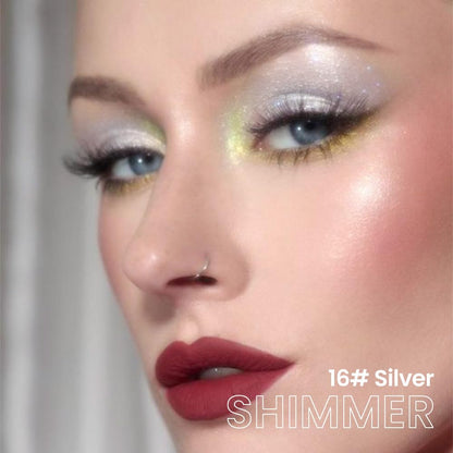 evpct Silver Shimmer Cream Eye Shadow Brightener Sticks Set for Eyes, Silver Shimmery Matte Pencil Eye shadow Applicator Stick Pen Palette Makeup Waterproof sombras en crema para ojos 16#