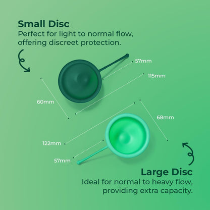 Shordy Reusable Menstrual Disc with Sterilizer – Small & Large Period Discs with Steamer & Cleaner – Starter Kit for Light to Heavy Flow, Feminine Care Alternative to Tampons, Cups & Pads