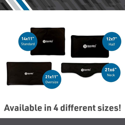 BodyMed Reusable Gel Ice Pack Cold Compress for Neck - Professional Grade Cold Therapy for Injuries, Aches, Swelling, Bruises, Sprains - 21 in. x 6 in. (Neck Contour)