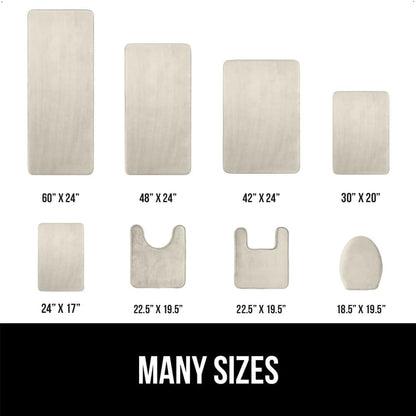 GORILLA GRIP Memory Foam Bath Rugs, Soft Absorbent Velvet Bathroom Mats, Durable Dots on Underside, Machine Washable Bathmat, Carpet Rug Room Decor for Shower Floor, 30x20 Mat, Champagne