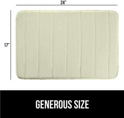 GORILLA GRIP Memory Foam Bath Mat, Soft Absorbent US Designed Bathroom Rug, Gripping Dots Machine Washable Bathmat, Cushioned Floor Mats, Shower Sink Rugs Room Décor Accessories, 24x17 Sage