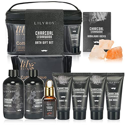 Fathers Day Bath Spa Gift Set Birthday Spa Gift Basket for Men Father's Day Luxury Bath and Body Gift Set for Men for Father 10 Pcs Spa Kit Gifts Set for Christmas Birthday Gift for men