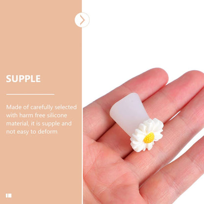 Beaupretty Toe Separator Bunion Corrector 8 Pieces Nail Polish Guards Nail Polish Protector Silicone Flower Shape Toe Spacers Divider Toe Spreader Pedicure Tools Toe Separator Bunion Corrector