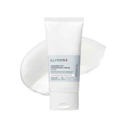 Illiyoon Ceramide Ato Concentrate Cream | Moisturizer for Dry & Sensitive Skin, 100hr Lasting Hydration, For Face & Body, Gentle for Infants, Moisture Barrier Repair, Vegan Certified, 2.53 fl.oz.