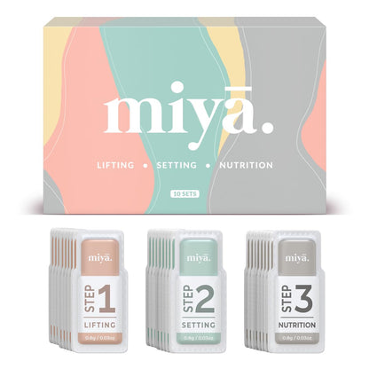 2 in 1 Brow Lamination & Lash Lift Lotion Set | Sachet Refill for Lash Lift Kit & Eyebrow Perm | Fast Acting 3-Step Lifting, Setting Lotions with Nutrition Serums | 10 Treatments | Salon Use