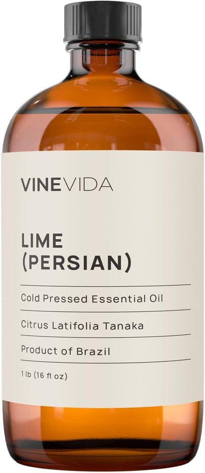 VINEVIDA Lime Essential Oil 16 oz - Pure, Undiluted Lime Oil for Candle Making, Soap Making, and DIY Projects