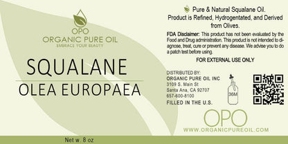 Squalane Oil - 8 oz - Pure, Natural, Plant-Derived, Non GMO, Refined, Squalene Alternative from Olive - Hydrating & Moisturizing Carrier Oil - Perfect for Skin Hair Body Face - Packaging May Vary