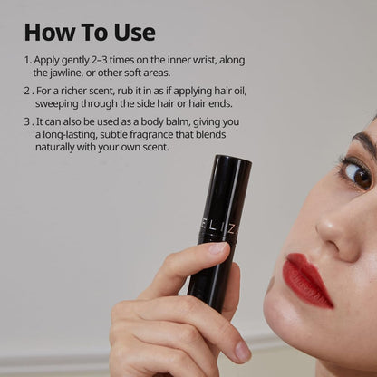 ELBT Solid Perfume Stick ㅣ Long Lasting Vegan Balm Fragrance for Women & Men ㅣ Portable Alcohol-Free Scent ㅣ Bening - Citrus fruits & Floral