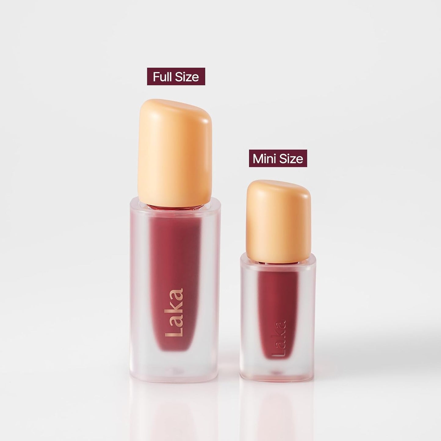 Laka Fruity Glam Lip Tint Mini, Glowing Lip Stain with Wide Color Spectrum, Hydrating & Lightweight Texture, Long-Lasting Bold Stain, Non-Sticky, Vegan, K-Beauty (#117 Zetta)