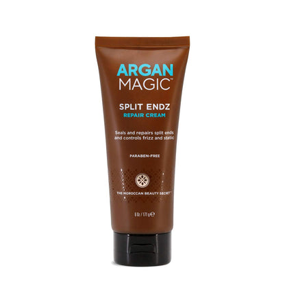 Argan Magic Split Endz Cream - Instantly Binds Frayed and Separated Ends While Preventing Future Breakage | Controls Frizz | Made in USA, Paraben Free, Cruelty Free (6 oz)