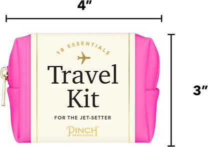 Pinch Provisions Travel Kit, includes 18 Must-Have Emergency Essential Items for Travelling, Ideal Road Trip or Airport Gift for Friends, Family & Peers, Portable Pouch