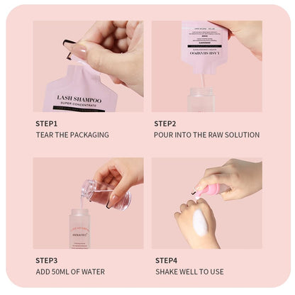 Eyelash Shampoo Foam Cleanser Concentrate Mousse Eyelash Extensions Gentle Cleaning Dedicated Cleanser