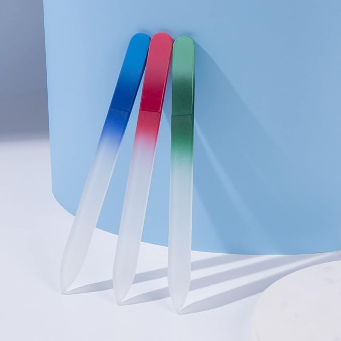 Crystal glass nail file with