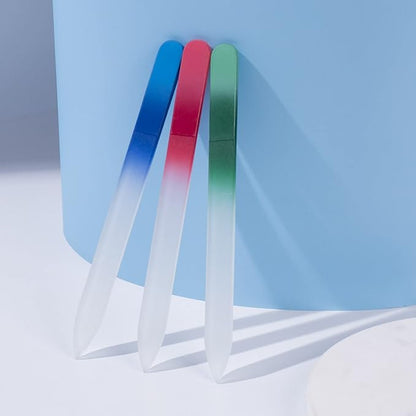 Crystal glass nail file with