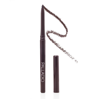 Palladio Retractable Waterproof Eyeliner, Eggplant, Creamy, Slip Twist Up Pencil Eye Liner, Smudge Proof Long Lasting Application, No Sharpener Required