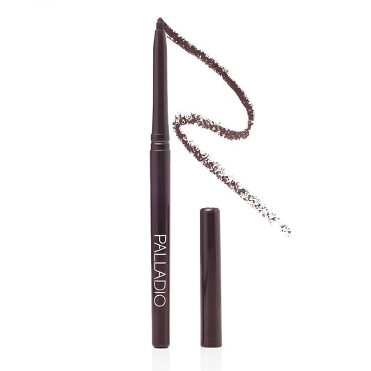 Palladio Retractable Waterproof Eyeliner, Eggplant, Creamy, Slip Twist Up Pencil Eye Liner, Smudge Proof Long Lasting Application, No Sharpener Required