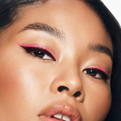 MAKE Beauty Liquid Line Waterproof Liquid Eyeliner Pen. Smudge-Proof Felt Tip for Precise Application of Lines, Wings, and Graphics. Long Lasting Eye Liner - Shade, Meteorite