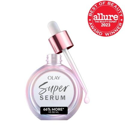 Olay Super Serum - Niacinamide, Vitamin C & E, Collagen Peptide, AHA - 5-in-1 Skin Care Benefits for Face - Healthy Glow, Brightening, Hydrating, Smoothing, Firming, Evens Tone, Anti-Aging, 1.7 Oz