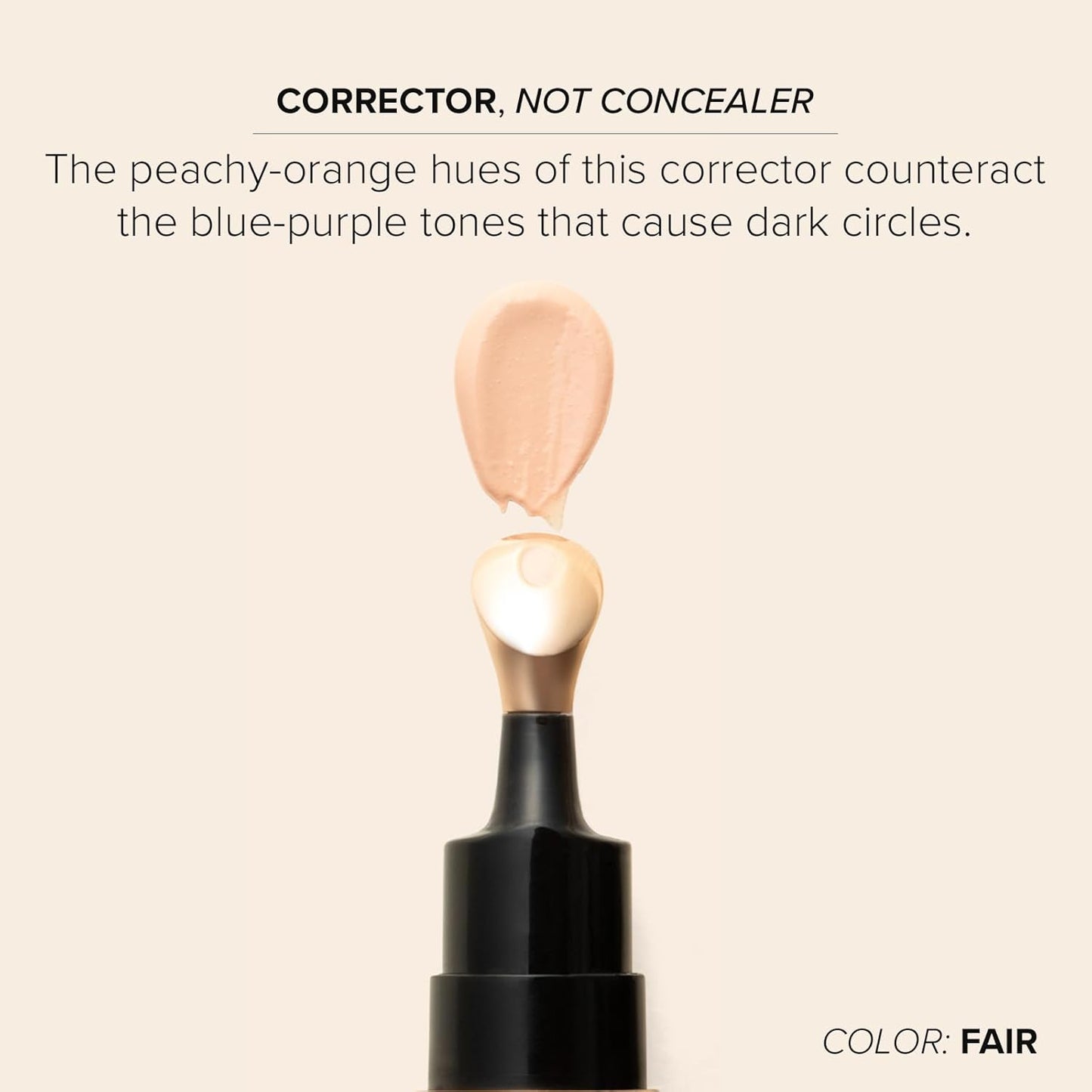 DRMTLGY Luminous Tinted Under Eye Cream Color Corrector SPF 41 for Dark Circles, Anti-Aging, Hydrating Eye Serum with Peach Undertone, Fair