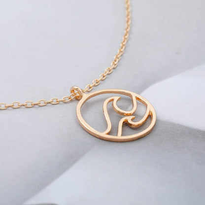 Jovono Boho Fashion Wave Pendant Necklaces Dainty Necklace Chain Jewelry for Women and Girls