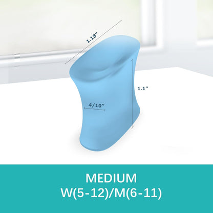 Upgraded Gel Toe Separators – 12-Pack Bunion Pads – Toe Spacers for Straightening Overlapping Toes, Bunions, Calluses – Soft Silicone Bunion Corrector for Men and Women(Medium Size)