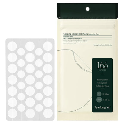 Pyunkang Yul PKY Calming Clear Spot Patch (Intensive Care)165 count Ultimate Hydrocolloid Acne Spot, Pimple, Blemishes & Zit Covering, 2 Sized Adhesive Equal Skin Care, Korean Skin Care