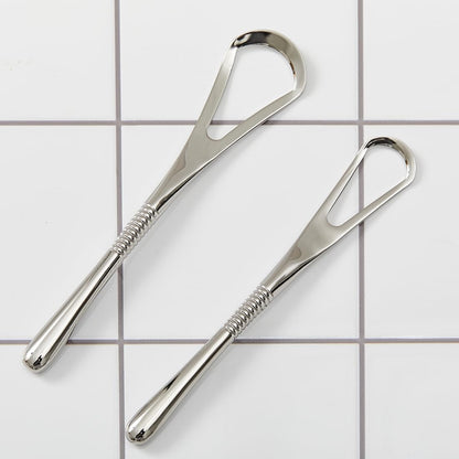 IBANCOOL Tongue Scraper – 316L Stainless Steel Tongue Cleaner with Ergonomic Design to Minimize Gag Reflex, Deep Cleaning Tool, Made in Korea (Basic type for Teens)