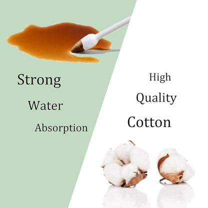 Double precision tips cotton swabs