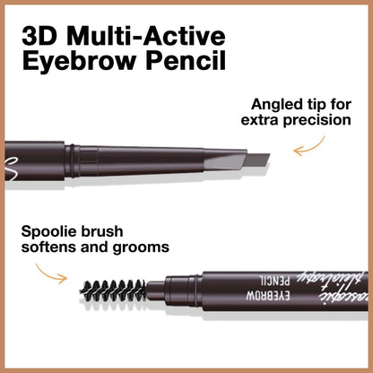 Eyebrow Pencils for Women, Medium Brown Brow Pen Brow Brush for Eye Makeup, Dual-Sided Soft Ultimate Retractable Definer Pencils, Fine Tip lapiz de cejas