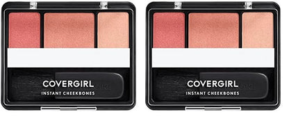 COVERGIRL Instant Cheekbones Contouring Blush Peach Perfection, Palette, 29 Oz, Blush Makeup, Pink Blush, Lightweight, Blendable, Natural Radiance, Sweeps on Evenly (Pack of 2)