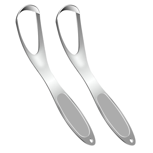 2 PCs Medical Grade Tongue Scraper by Vastmed | Stainless Steel Tongue Cleaner, Metal Tongue Scraper with Travel Bag | Tongue Scrubber for Bad Breath, Boost Oral Hygiene