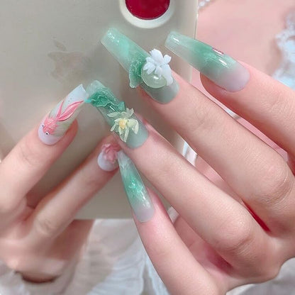 3D Lotus Flower Nail Art Silicone Molds Classic Floral Lotus Leaf Carving Template Resin Mould Nail Tool for Women Girls Manicure DIY Design