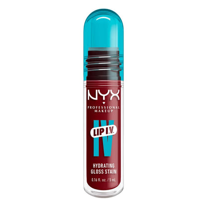 NYX PROFESSIONAL MAKEUP Lip IV Hydrating Glossy Lip Stain with 12HR Hydration - Cranberry Splash (Red)