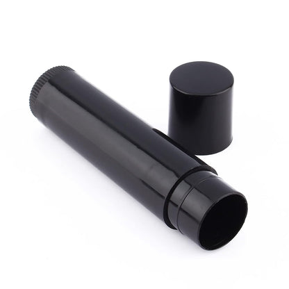 100 PCS Lip Balm Containers, 5 ML Chapstick Tubes Empty, Lip Balm Tubes, with Cap, for Girls, Lip Gloss 62 MM x 14 MM, Black