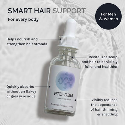 InfiniWell PTD-DBM Peptide Hair Serum for Fuller-Looking Hair - Scalp Treatment for Visible Growth & Follicle Renewal - Reinforce Restoration, Strand Integrity & Optimal Density (25 ml)