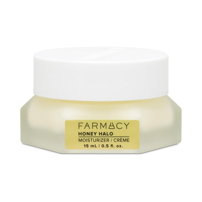 Farmacy Ceramide Face Moisturizer - Honey Halo Hydrating Facial Moisturizer for Dry Skin - Plumps, Soothes + Restores Skin with Potent Ceramides + Buckwheat Honey for a Dewy, Healthy Glow (15ml)