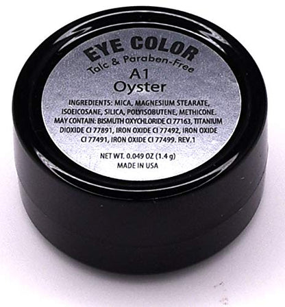 Oyster Off White Nude Naked Cream Color Matte Pressed Powder Single Vegan Eyeshadow; Talc, Paraben & Cruelty Free