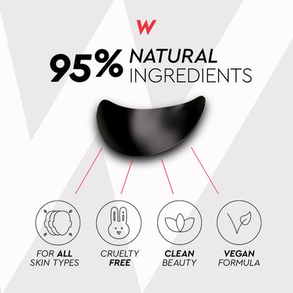 Wolf Project Under Eye Patches (15 pairs) For Dark Circles, Puffy Eyes, and Wrinkles - With Caffeine, Vitamin C and Peptides. Under Eye Masks Reduce Tired Eyes And Under Eye Bags
