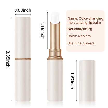 evpct 4Pcs Magic Color Changing Lipstick Long Lasting Waterproof 24 Hours Original for Women, Honey Orange Raspberry Strawberry Pink PH Mood Permanent Color Changing Lipstick Lip Balm, labial magico
