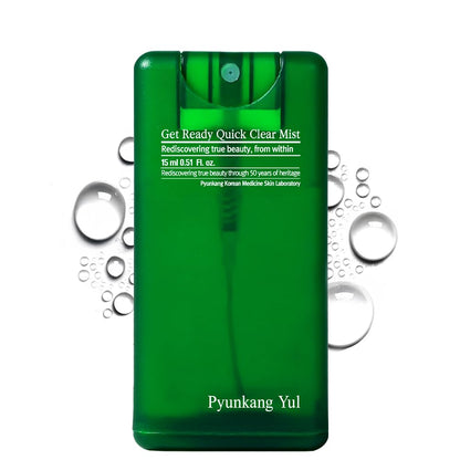 Pyunkang Yul PKY Ultimate Get Ready Quick Clear Mist for Sensitive Skin, Intensely Calms & Soothes Redness with Cica & Tea Tree, Compact size, Korean Skincare (0.51 Fl. oz, 15ml)