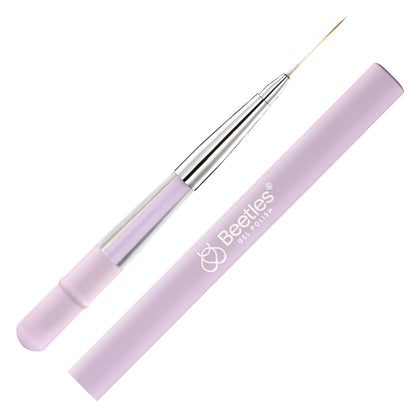 Beetles Nail Art Brushes, 1pcs Liner Brush Size 15mm Painting Art Design Manicure Pen Detachable Handle and Protect Cap Professional Nail Tools for Lines, Details, Fine Drawing